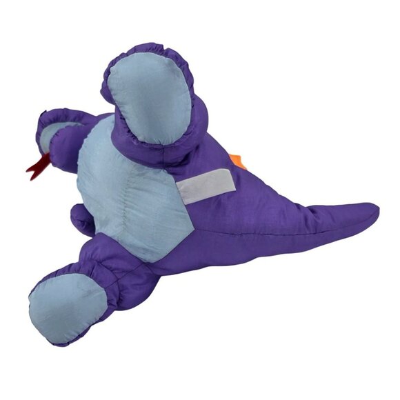 Vintage Chosun Parachute Puffy Dragon Dinosaur Purple 15" Plush Stuffed Animal - Picture 6 of 8